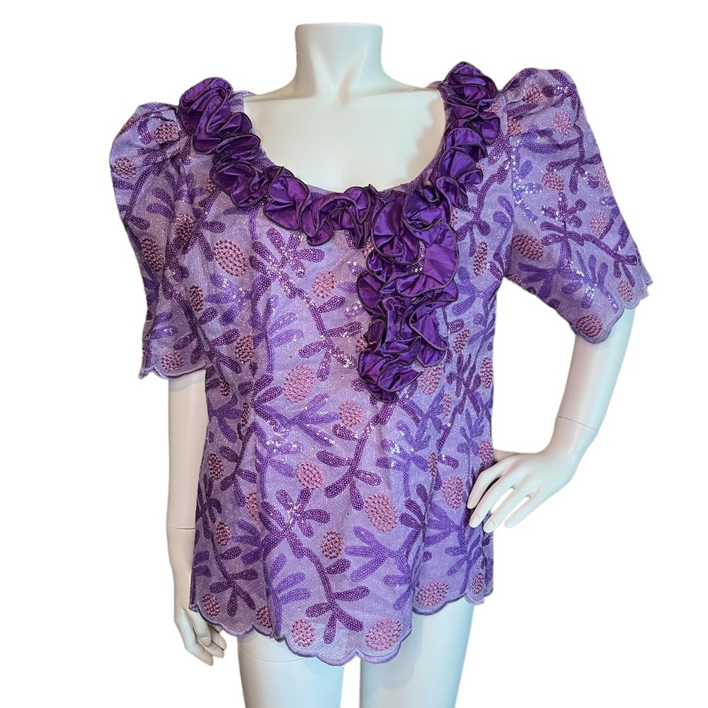 Custom Made Lilac/Purple Sequin Top